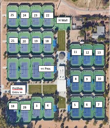 Phoenix Tennis Center Court Layout